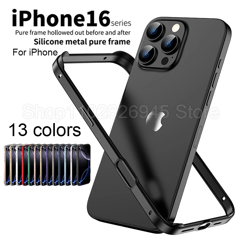 Metal Bumper Aluminum Frame Case - Custodia Ibrida in Silicone e Alluminio