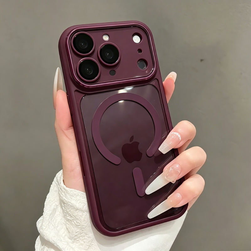 Clear Shockproof Bumper Case - Custodia magnetica trasparente di lusso con