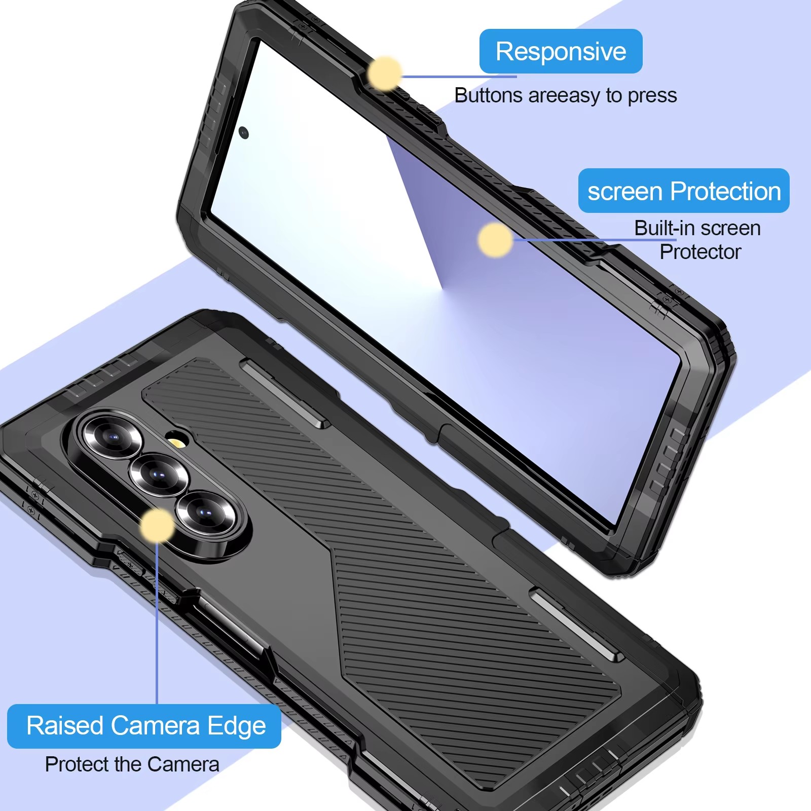 Per Saumsung Z Fold 7 6 5 4 Mi - Heavy Duty 360 Full Body Protective Case recensione e prezzo